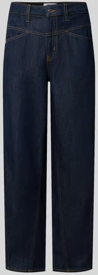 Comma straight fit jeans met knoopsluiting