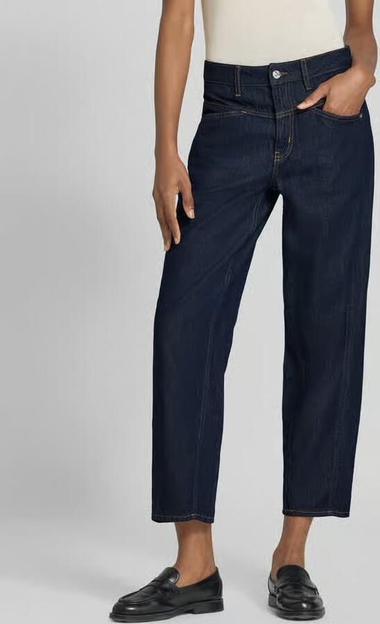 Comma straight fit jeans met knoopsluiting - Foto 3