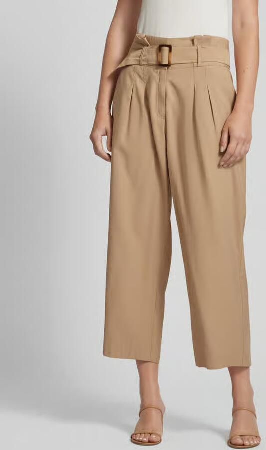 Comma Straight leg pantalon met bandplooien - Foto 2