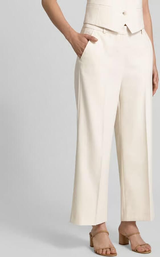 Comma Straight leg pantalon met bandplooien - Foto 2