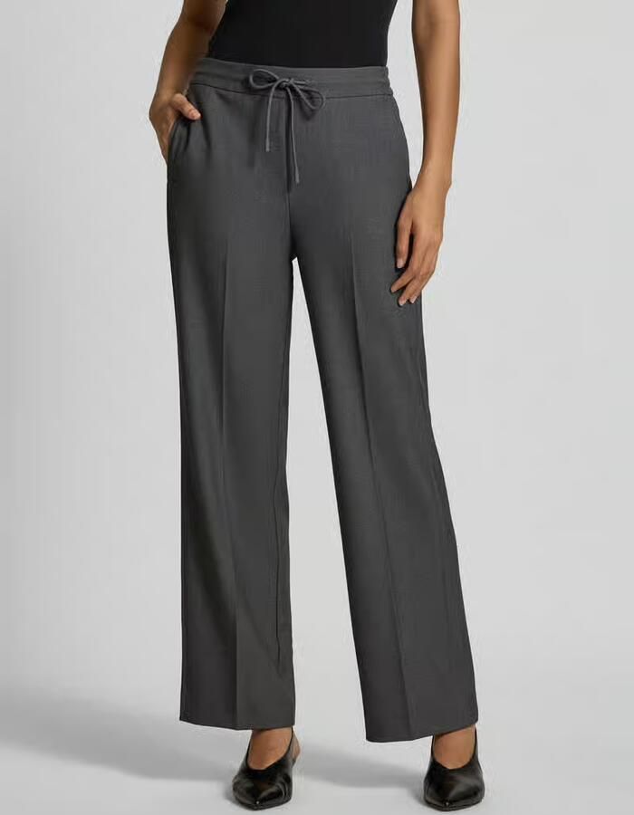 Comma straight regular waist casual broek grijs - Foto 4