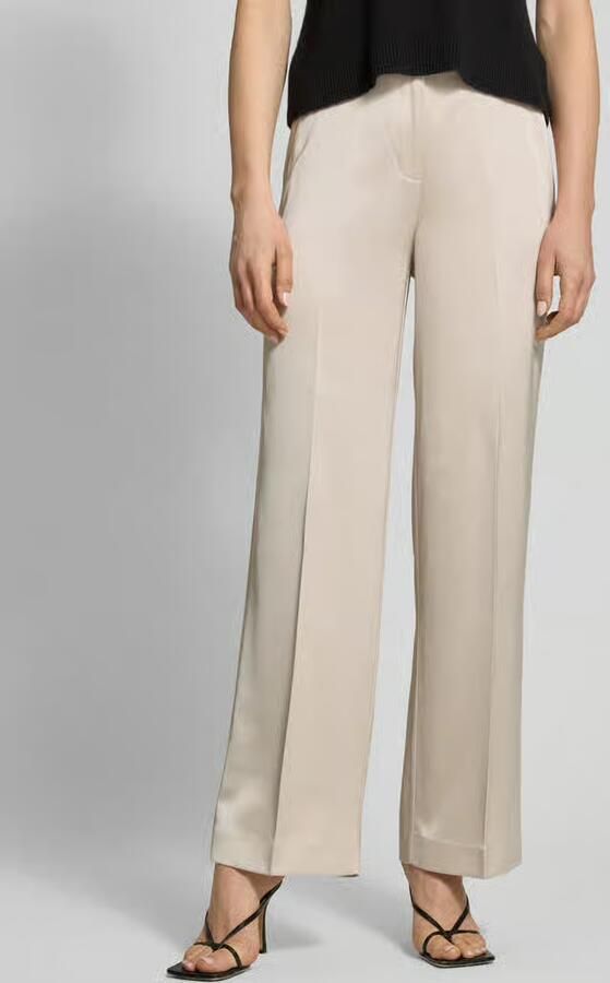Comma Straight leg stoffen broek met elastische band - Foto 5