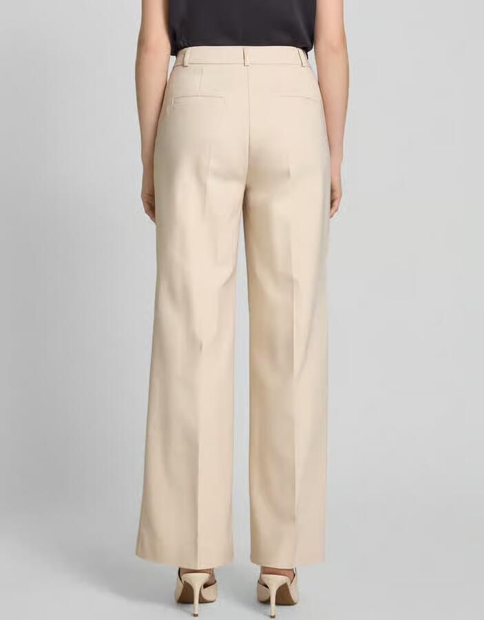 Comma Straight leg stoffen broek met persplooien