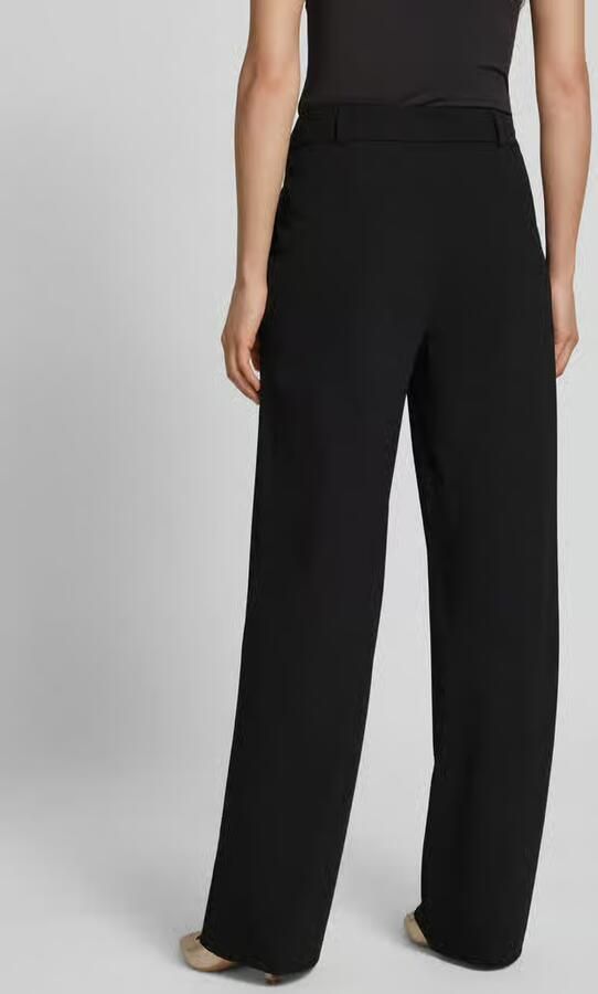 Comma Straight leg stoffen broek met riemlussen - Foto 2