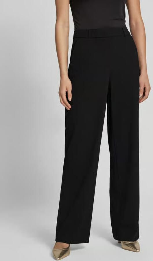 Comma Straight leg stoffen broek met riemlussen - Foto 3