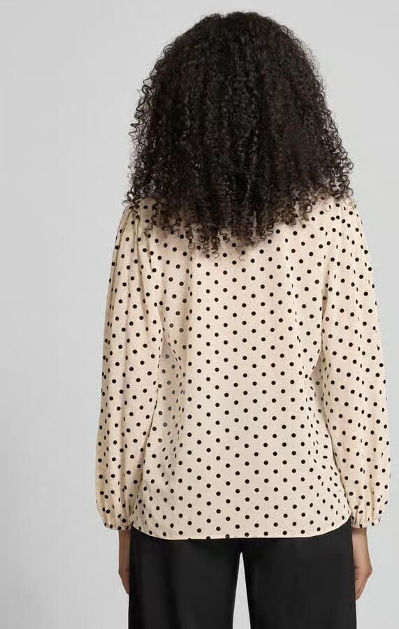 Comma Strikblouse met extra brede schouders - Foto 3