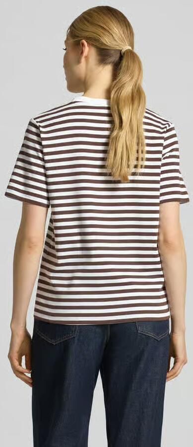 Comma T-shirt in all-over look met ronde hals