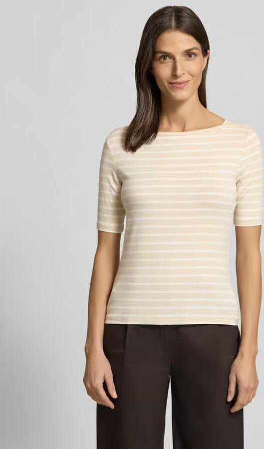 Comma T-shirt met boothals - Foto 5