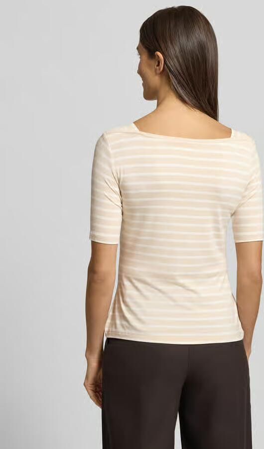 Comma T-shirt met boothals - Foto 3
