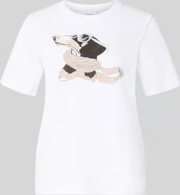 Comma T-shirt met labelprint - Foto 3