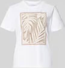 Comma T-shirt met motief en ronde hals