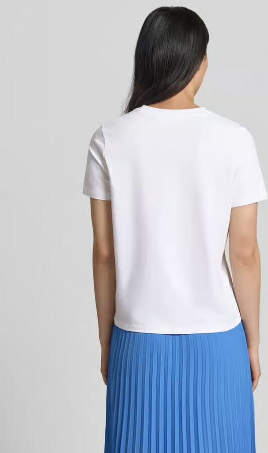 Comma T-shirt met motief en ronde hals