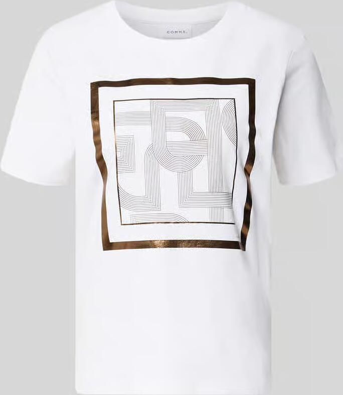 Comma T-shirt met motiefprint - Foto 2