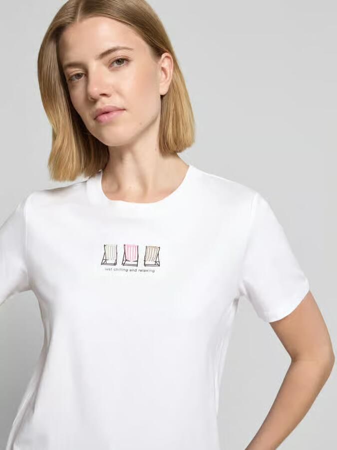 Comma T-shirt met ronde hals
