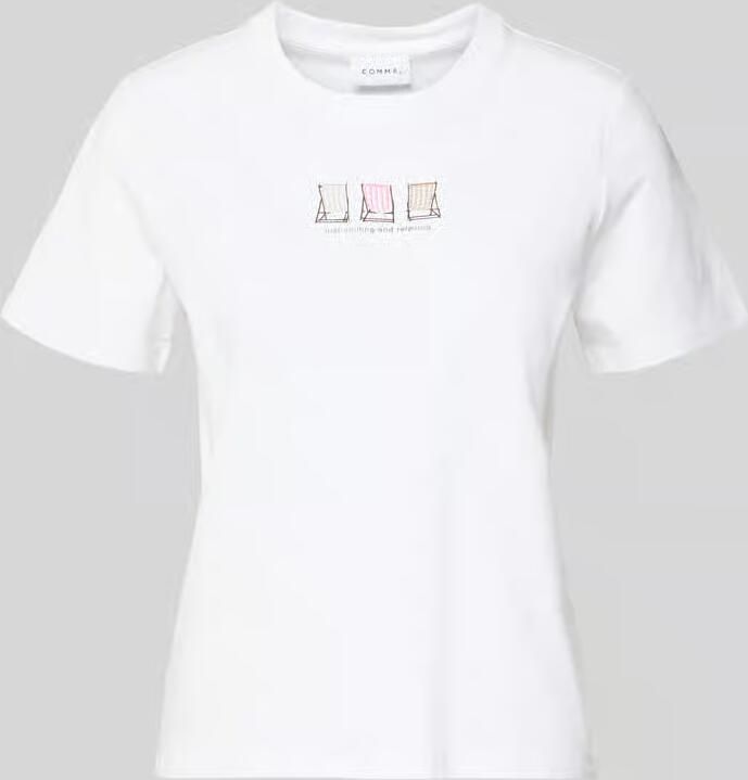 Comma T-shirt met ronde hals - Foto 2
