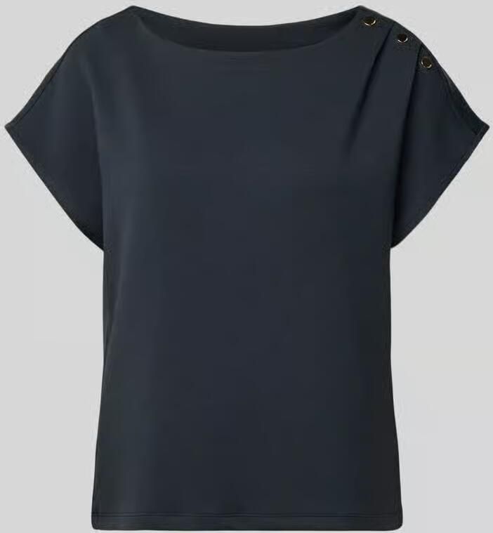 Comma T-shirt met sierknopen en ronde hals - Foto 2