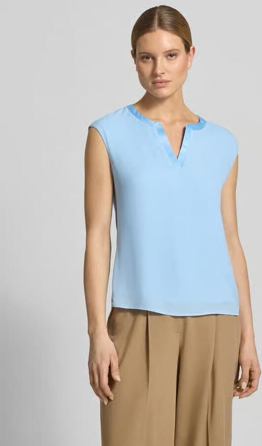 Comma T-shirt van mix van viscose en elastaan met v-hals - Foto 6