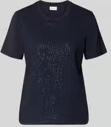 Comma T-shirt van viscosemix met pailletten