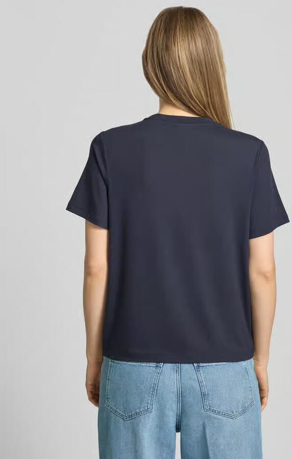 Comma T-shirt van viscosemix met pailletten - Foto 2