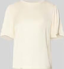 Comma T-shirt van viscosemix met ronde halsuitsnijding