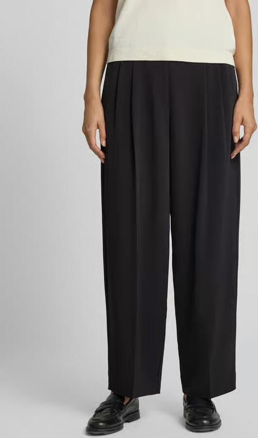 Comma tapered fit broek met bandplooien - Foto 3