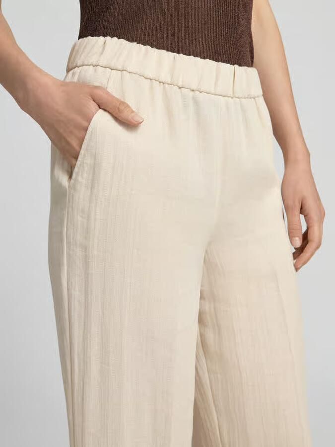 Comma wide fit broek van viscosemix met persplooien