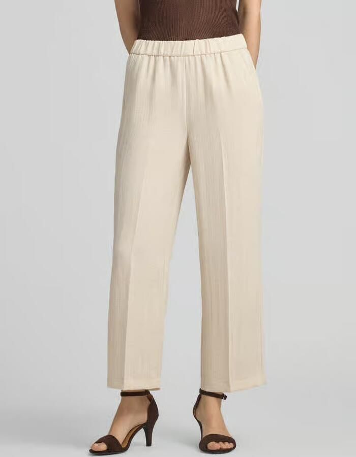Comma wide fit broek van viscosemix met persplooien - Foto 3
