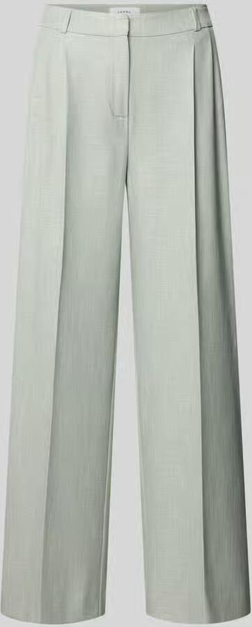 Comma Wide fit stoffen broek van viscosemix met persplooien