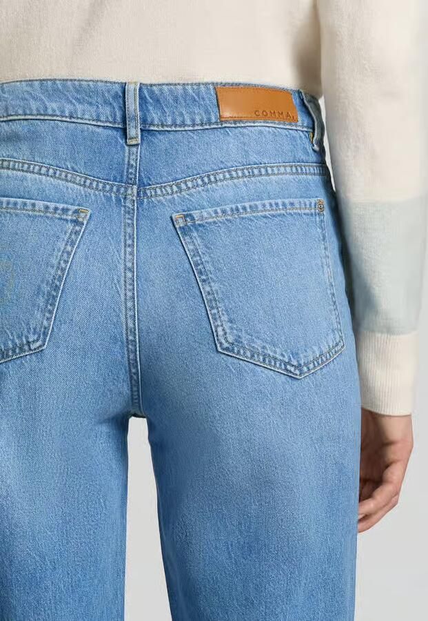 Comma wide leg jeans in used-look