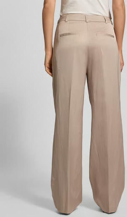 Comma Wide leg stoffen broek met persplooien