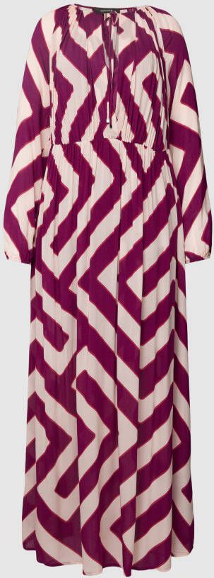 comma Maxi-jurk van viscose met all-over motief