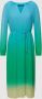 Comma dip-dye jurk met plisse blauw groen ecru - Thumbnail 2