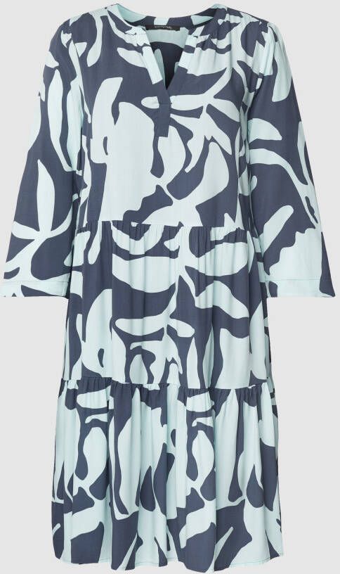 Comma Mini-jurk van viscose in laagjeslook