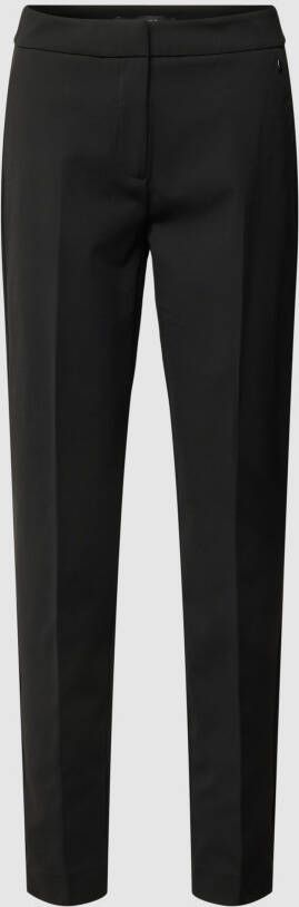 Comma Slim-fit Trousers Black Dames