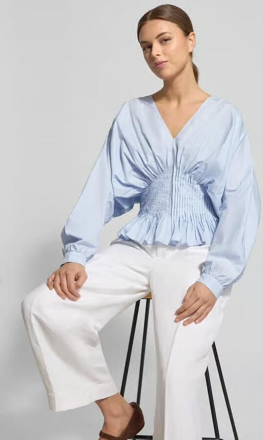 COPENHAGEN MUSE Dames Blouses Cmpoplin-blouse Lichtblauw - Foto 5