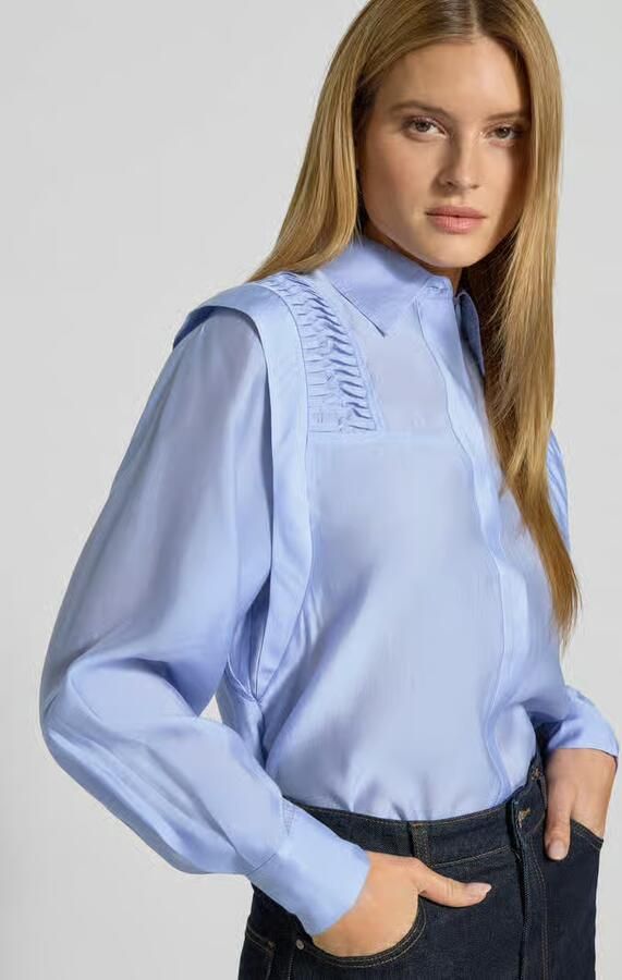 Copenhagen Muse Regular fit blouse met blinde knoopsluiting model 'MOLLY' - Foto 2