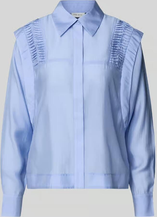 Copenhagen Muse Regular fit blouse met blinde knoopsluiting model 'MOLLY'