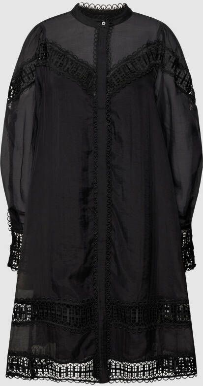 Copenhagen Muse Knielange blousejurk met broderie anglaise model 'ULTRA-DRESS'