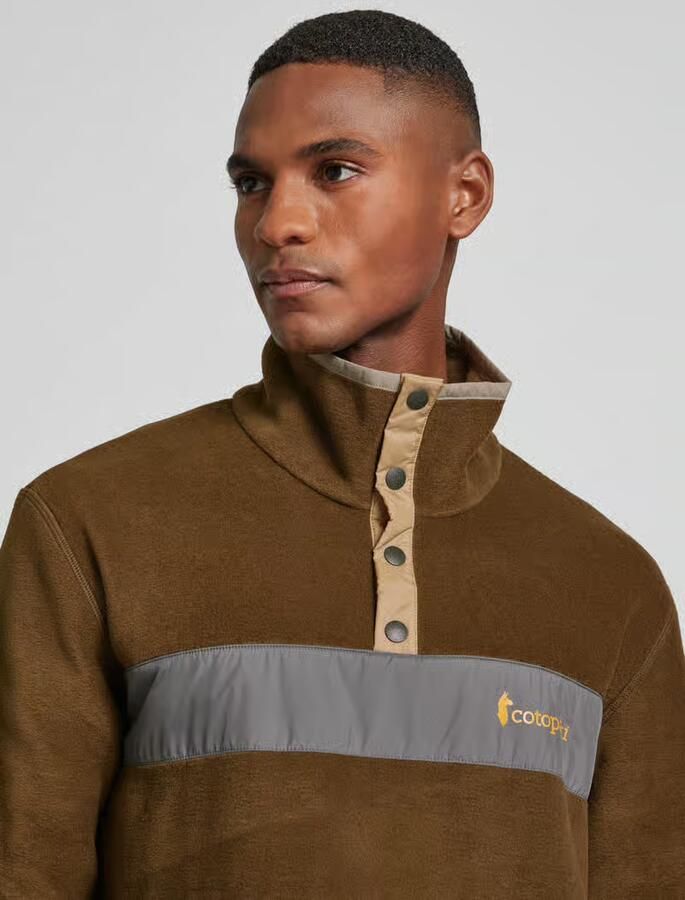 Cotopaxi Regular fit schipperstrui met korte drukknoopsluiting model 'TECA'