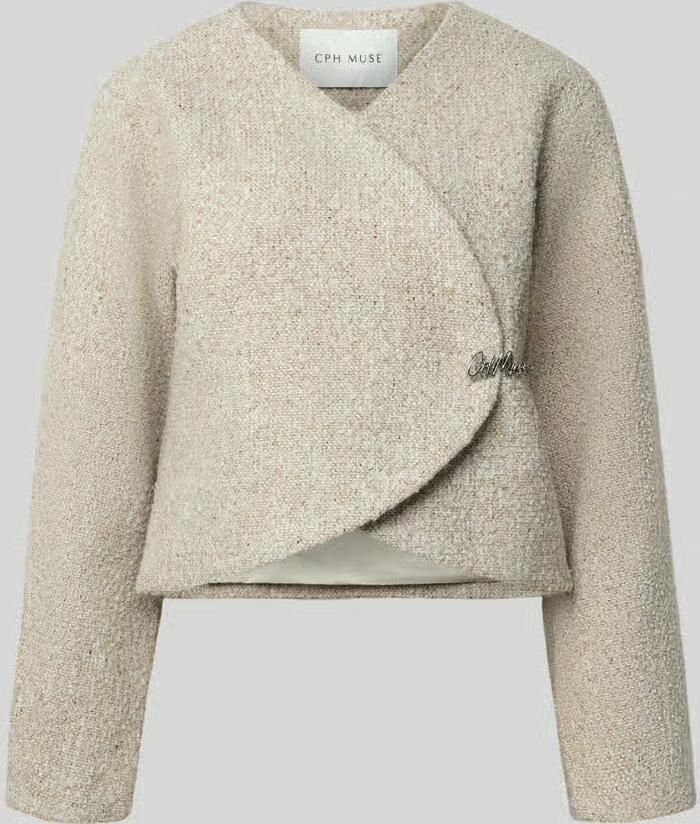 Cph Muse Blazer in bouclé-look met wol
