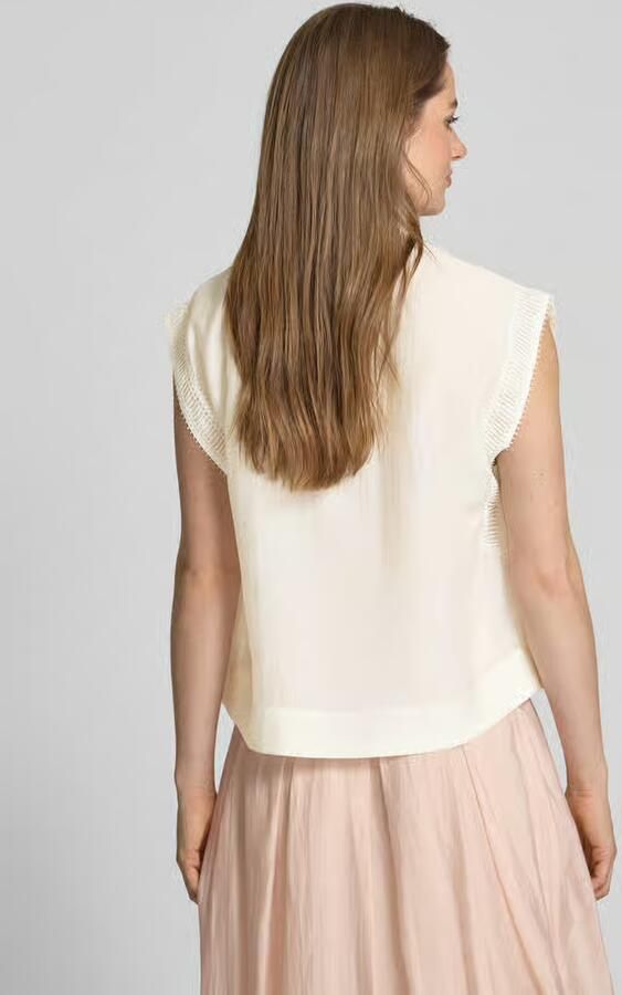Cph Muse Blouse met kapmouwen en blinde knoopsluiting model 'MOLLY'