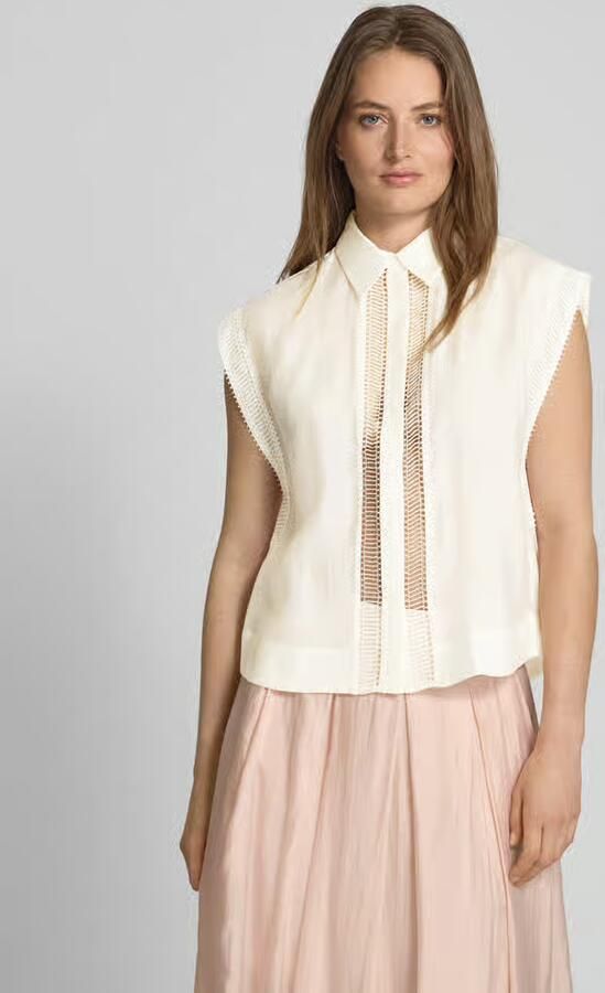 Cph Muse Blouse met kapmouwen en blinde knoopsluiting model 'MOLLY' - Foto 2