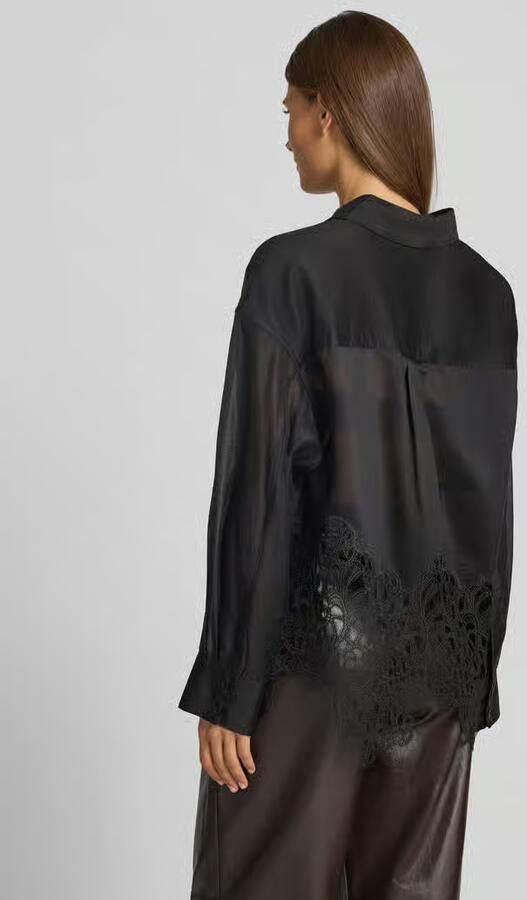 Cph Muse blouse met lange mouwen van lyocellmix met zoom met kant model 'DOLLY' - Foto 7