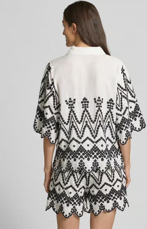 Cph Muse Blouse met stitchings en blinde knoopsluiting
