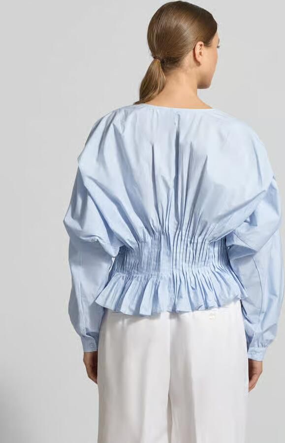 COPENHAGEN MUSE Dames Blouses Cmpoplin-blouse Lichtblauw - Foto 8