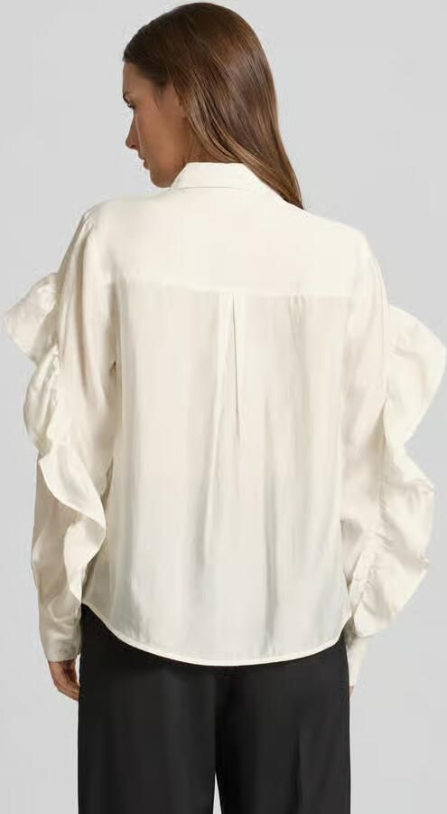 Copenhagen Muse Blouse met volants en overhemdkraag model 'MOLLY'