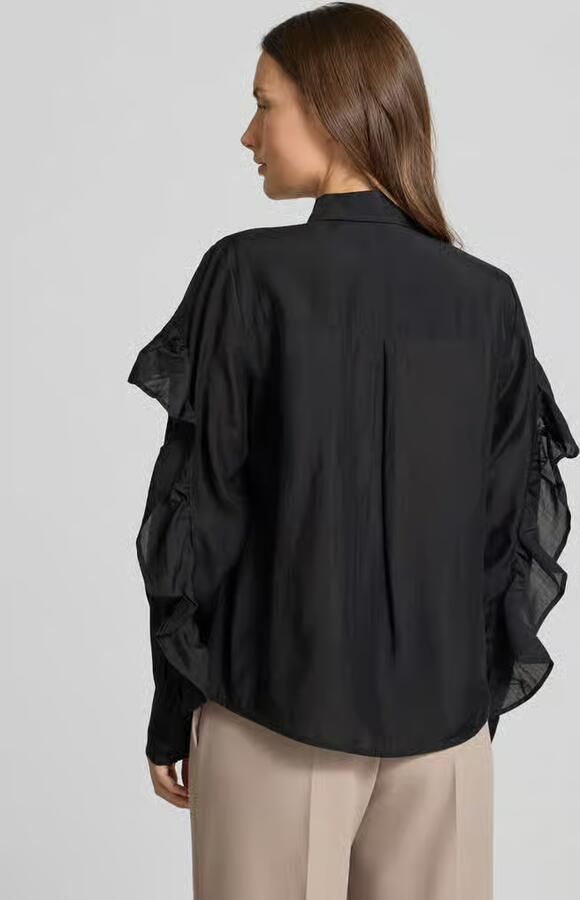 Copenhagen Muse Blouse met volants en overhemdkraag model 'MOLLY'