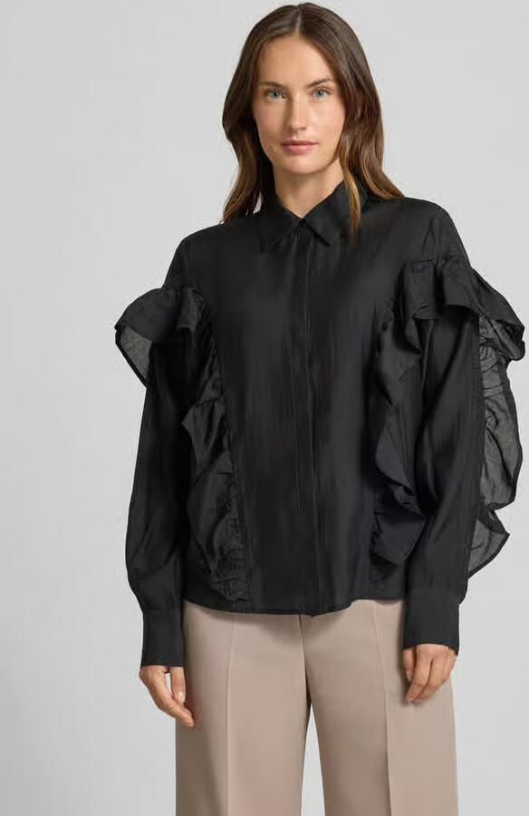 Copenhagen Muse Blouse met volants en overhemdkraag model 'MOLLY' - Foto 2