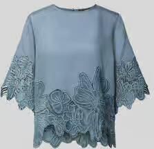 Cph Muse Blouses T-shirt van lyocellmix met kant model 'MOLLY'