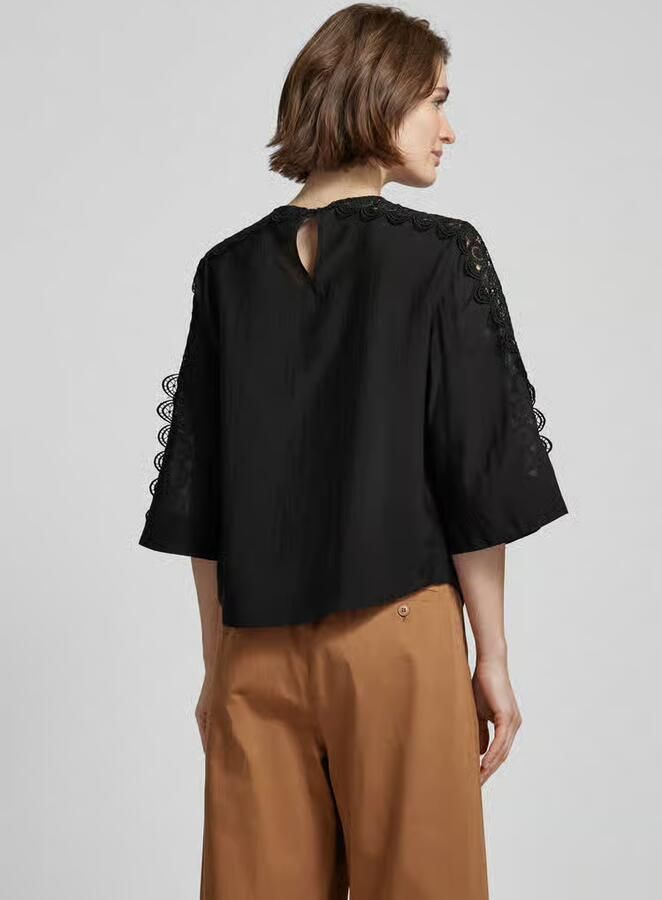Copenhagen Muse Blouseshirt van lyocellmix van gehaakt kant - Foto 3
